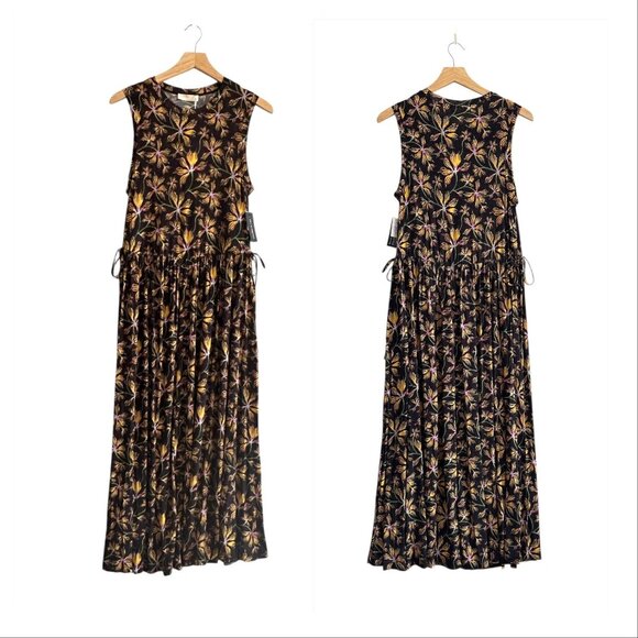 Ulla Johnson Clea Dress Maple Floral Jersey Midi S NWT $550 - Picture 15 of 16
